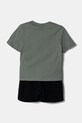 EA7 Emporio Armani set de bumbac pentru copii 7B000043.AF10378 verde SS25
