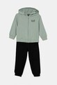 Detská tepláková súprava EA7 Emporio Armani bavlna zelená 7B000031.AF10380