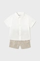 Komplet za dojenčka z mešanico lanu Mayoral Vzorčasti bela 1251.3A.Baby.PPYA