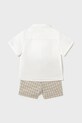 Детский комплект с примесью льна Mayoral 1251.3A.Baby.PPYA белый SS25