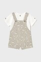 Детский хлопковый комплект Mayoral хлопок бежевый 1650.3F.Baby.PPYA