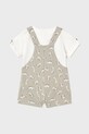 Детский хлопковый комплект Mayoral 1650.3F.Baby.PPYA бежевый SS25