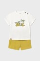 Mayoral set de bumbac pentru copii bumbac galben 1653.3D.Baby.PPYA