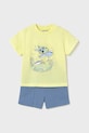 Детский комплект из хлопка Mayoral хлопок жёлтый 1654.3E.Baby.PPYA