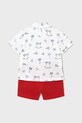 Детский комплект из хлопка Mayoral 1657.3H.Baby.PPYA красный SS25