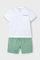 Mayoral komplet bawełniany dziecięcy wzorzyste zielony 3232.5B.Mini.PPYA