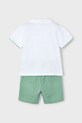 Mayoral komplet bawełniany dziecięcy 3232.5B.Mini.PPYA zielony SS25