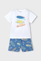 Mayoral set de bumbac pentru copii 3604.5E.Mini.PPYA albastru SS25