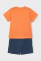 Mayoral komplet bawełniany dziecięcy 3605.5E.Mini.PPYA pomarańczowy SS25