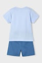 Детский комплект из хлопка Mayoral 3609.5H.Mini.PPYA голубой SS25