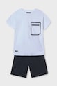 Mayoral tricou și pantaloni scurți pentru copii tricotaj alb 6680.7E.Junior.PPYA