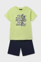 Mayoral set de bumbac pentru copii 6684.7F.Junior.PPYA verde SS25