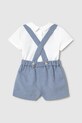Дитячий бавовняний комплект Mayoral Newborn 1213.1J.Newborn.PPYH блакитний SS25