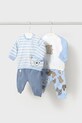 Дитячий спортивний костюм із бавовни Mayoral Newborn бавовна блакитний 1612.1H.Newborn.PPYH