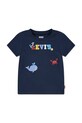 Levi's t-shirt bawełniany niemowlęcy COASTAL CRITTERS LOGO TEE nadruk granatowy 6EM319