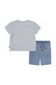 Комплект за бебета Levi's LEVI ANCHOR TEE DENIM SET 6EM693 сив SS25