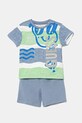 Guess set de bumbac pentru bebeluși cu modele albastru I5GG07.K6XN4.PPYA