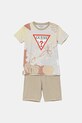 Guess komplet bawełniany dziecięcy nadruk beżowy N5GG05.K8HM4.PPYA