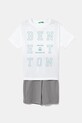 United Colors of Benetton komplet bawełniany dziecięcy nadruk biały 3096CK00D.G.Seasonal