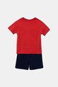 United Colors of Benetton set de bumbac pentru copii 3096CK00D.G.Seasonal rosu SS25