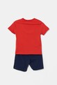 Дитячий бавовняний комплект United Colors of Benetton 3096GK00Q.P.Seasonal червоний SS25