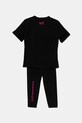 Дитячий бавовняний комплект EA7 Emporio Armani 7G000071.AF12503 чорний SS25