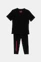 EA7 Emporio Armani set de bumbac pentru copii 7G000071.AF12503 negru SS25