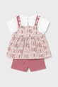 Mayoral set de bumbac pentru bebelusi 1229.4D.Baby.PPYA roz SS25