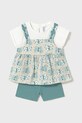 Дитячий бавовняний комплект Mayoral візерунок бірюзовий 1229.4D.Baby.PPYA