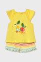 Mayoral set de bumbac pentru bebelusi bumbac galben 1233.4L.Baby.PPYA