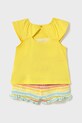 Mayoral set de bumbac pentru bebelusi 1233.4L.Baby.PPYA galben SS25