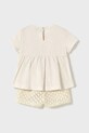 Дитяча футболка і шорти Mayoral 1239.4E.Baby.PPYA бежевий SS25