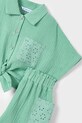 Mayoral set de bumbac pentru copii verde 3210.6K.Mini.PPYA