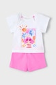Mayoral komplet bawełniany dziecięcy nadruk różowy 3213.6N.Mini.PPYA