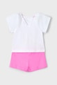 Mayoral komplet bawełniany dziecięcy 3213.6N.Mini.PPYA różowy SS25