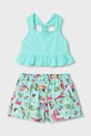Mayoral set de bumbac pentru copii uni turcoaz 3215.6Q.Mini.PPYA