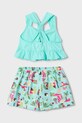 Mayoral set de bumbac pentru copii 3215.6Q.Mini.PPYA turcoaz SS25