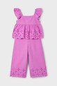 Mayoral set de bumbac pentru copii 3561.6K.Mini.PPYA roz SS25