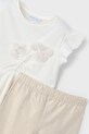 Mayoral set de bumbac pentru copii bej 3704.6A.Mini.PPYA