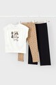 Mayoral set de bumbac pentru copii print maro 3707.6E.Mini.PPYA
