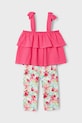 Mayoral komplet bawełniany dziecięcy 3710.6L.Mini.PPYA różowy SS25