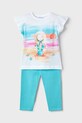 Mayoral set de bumbac pentru copii 3711.6N.Mini.PPYA turcoaz SS25