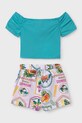 Mayoral set de bumbac pentru copii 6293.8H.Junior.PPYA turcoaz SS25