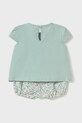 Dziewczynka Mayoral Newborn komplet niemowlęcy 2-pack 1663.2C.Newborn.PPYH turkusowy