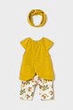 Pamučni komplet za bebe Mayoral Newborn 1763.2Q.Newborn.PPYH zlatna SS25