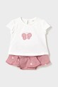 Pamučni komplet za bebe Mayoral Newborn 1853.2D.Newborn.PPYH roza SS25