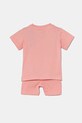 Дитячий бавовняний комплект adidas Originals JI5835 помаранчевий SS25