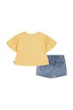 Σετ μωρού Levi's LIV FLTTR SLV TEE AND SHOR 1EM173 κίτρινο SS25
