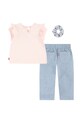 Σετ μωρού Levi's RUFFLE SHLDR TOP & PANT SE 1EM645 ροζ SS25