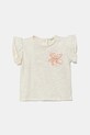 United Colors of Benetton set de bumbac pentru bebeluși 3O7SAK015.W.Seasonal bej SS25